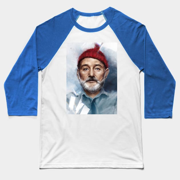 Steve Zissou Baseball T-Shirt by dmitryb1